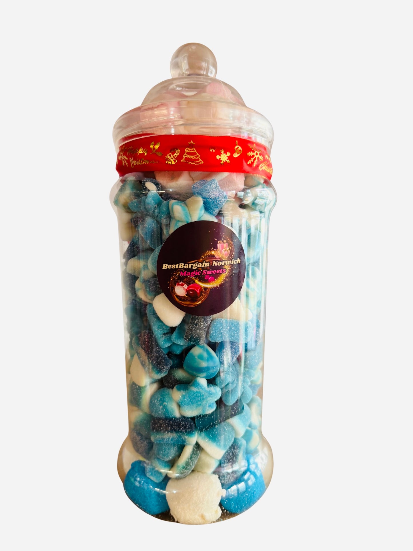 Christmas Sweet Mix Candy Gift Jars / Festive Pick N Mix With Kinder Caramel Santa / Large Jar
