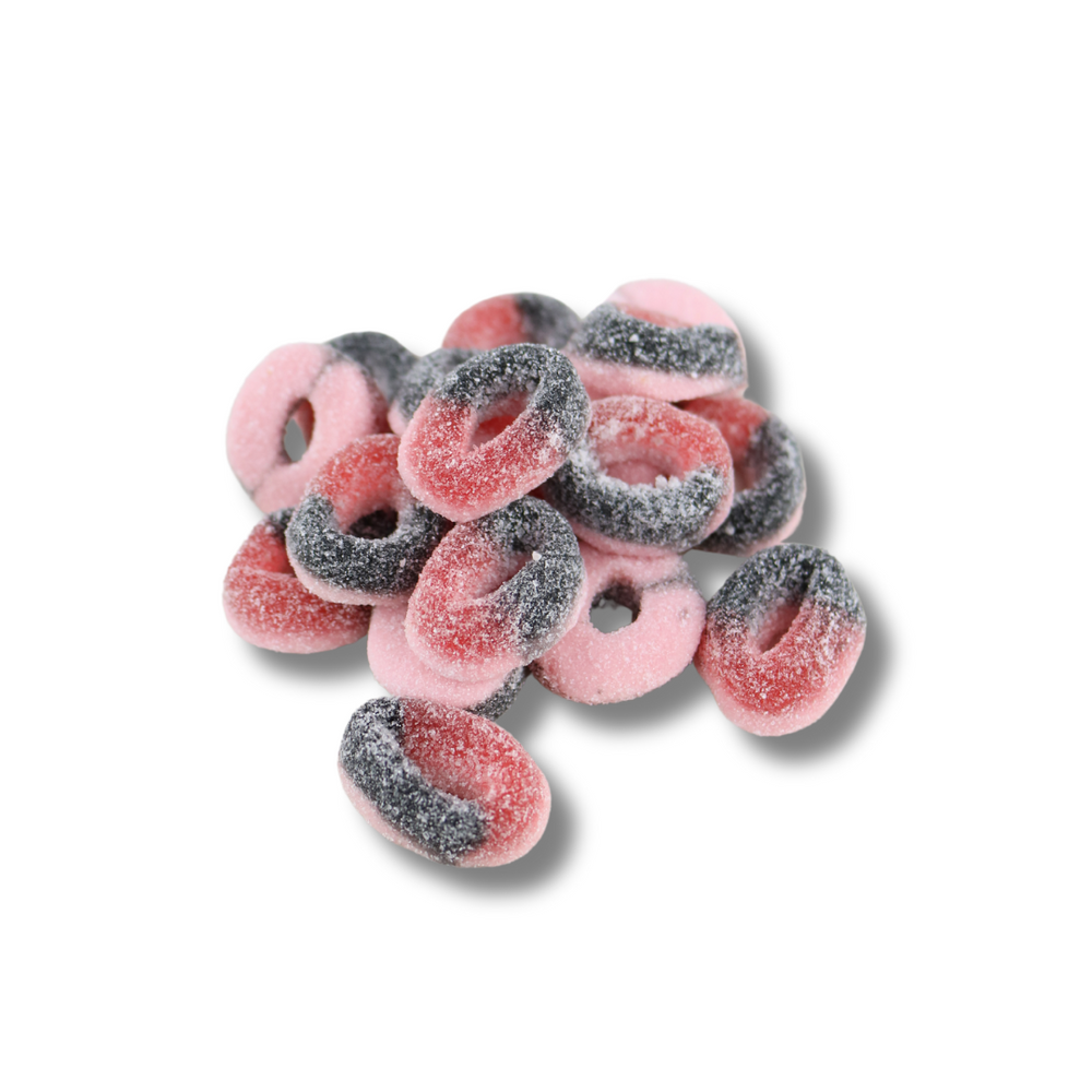Sour Blackcurrant Rings 100g - BestBargain Norwich