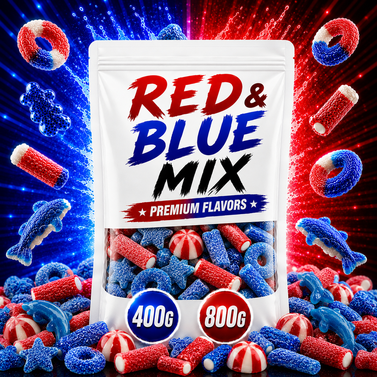 Red & Blue Pick N Mix Bag