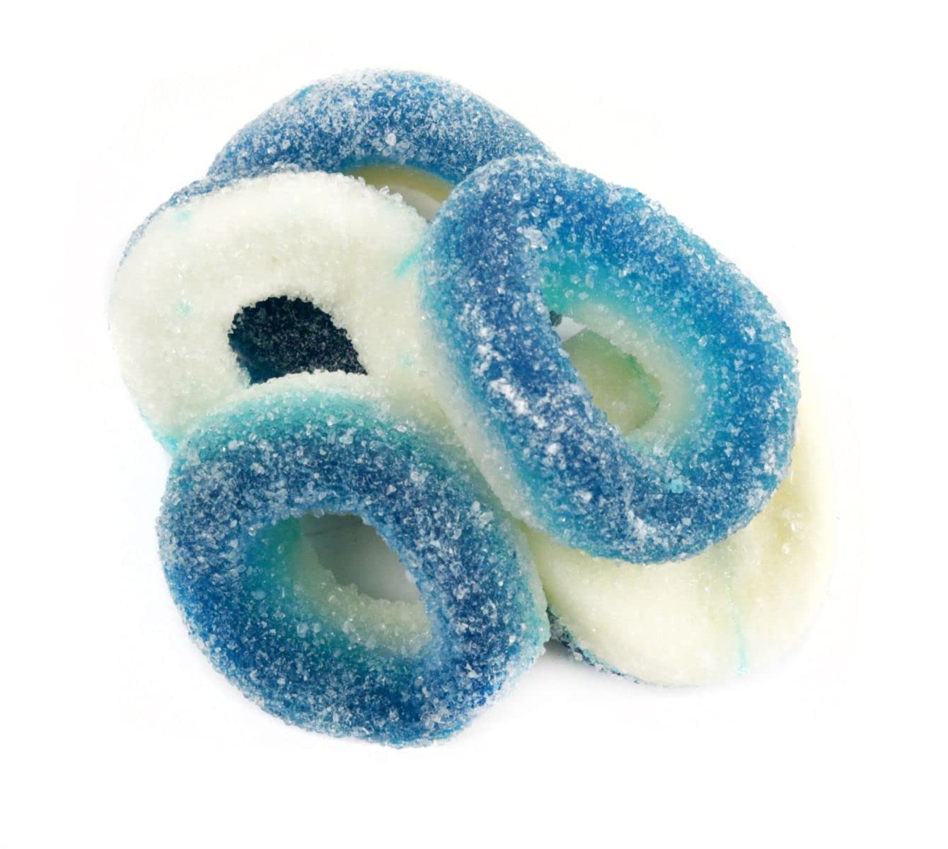 Fizzy Blue Raspberry Rings 100g - BestBargain Norwich