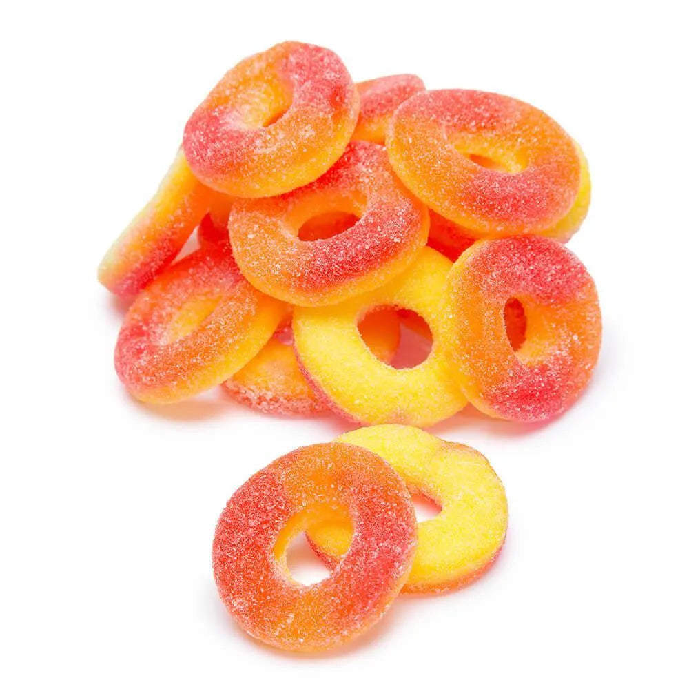 Fizzy Peach Rings 100g - BestBargain Norwich