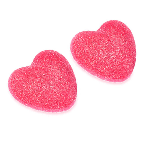 Jelly Filled Pink Shiny Hearts 100g - BestBargain Norwich