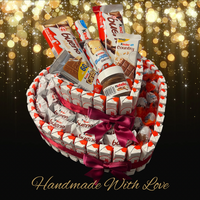 Luxury Handmade Kinder Chocolate Heart Gift Selection 2 Tier - BestBargain Norwich