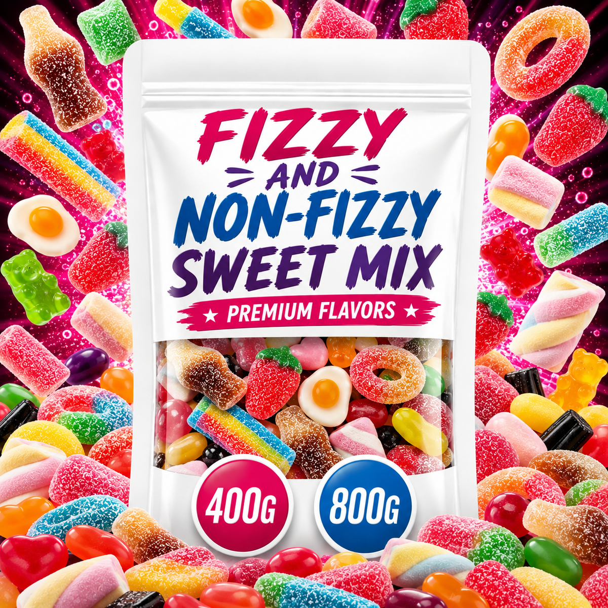 Fizzy & Non Fizzy Sweet Bag - Assorted Pick N Mix