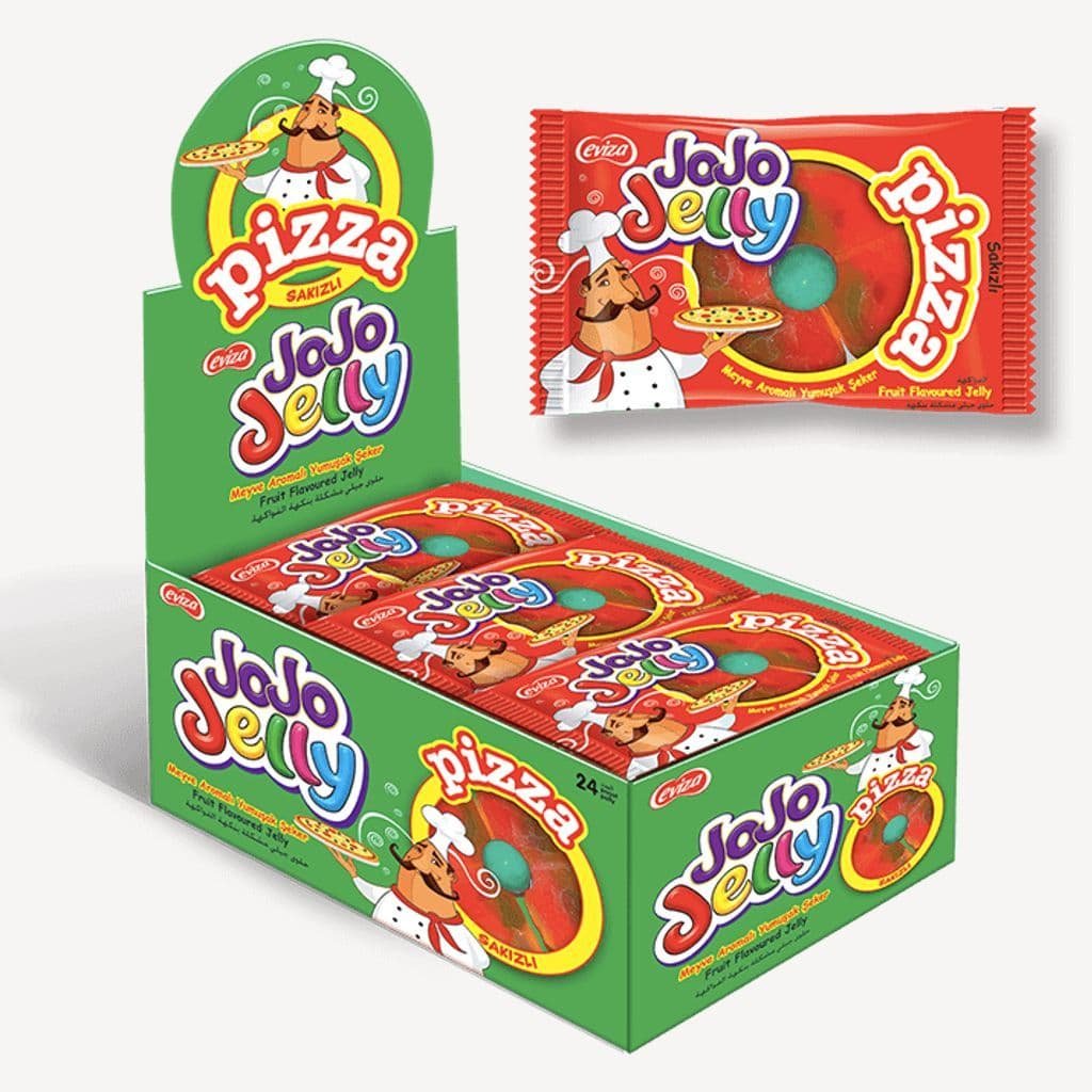 Best Before 08/2024 - Case of Jojo Jelly Pizza - BestBargain Norwich