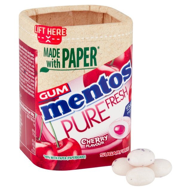 Best Before 02/2025 - Mentos Pure Fresh Cherry Gum 97g - BestBargain Norwich