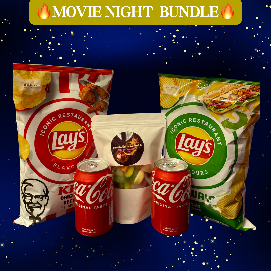 Movie Night Bundle - Pick N Mix Sweet Bag - Crisp - Coca-Cola - Lays - Snacks - Perfect for Home Cinema Nights - Share