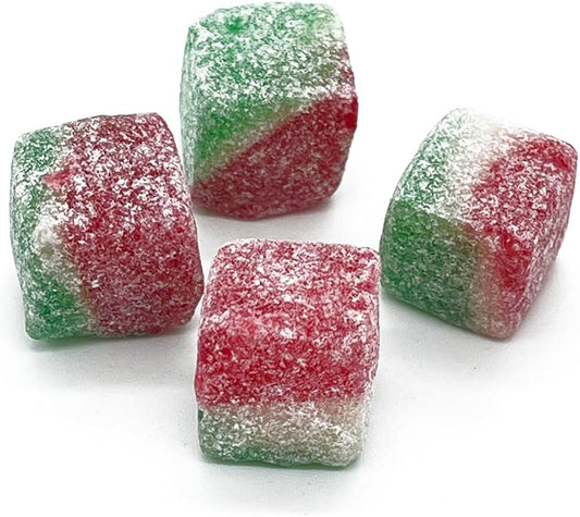 Fizzy Watermelon Cubes 100g / hard boiled - BestBargain Norwich