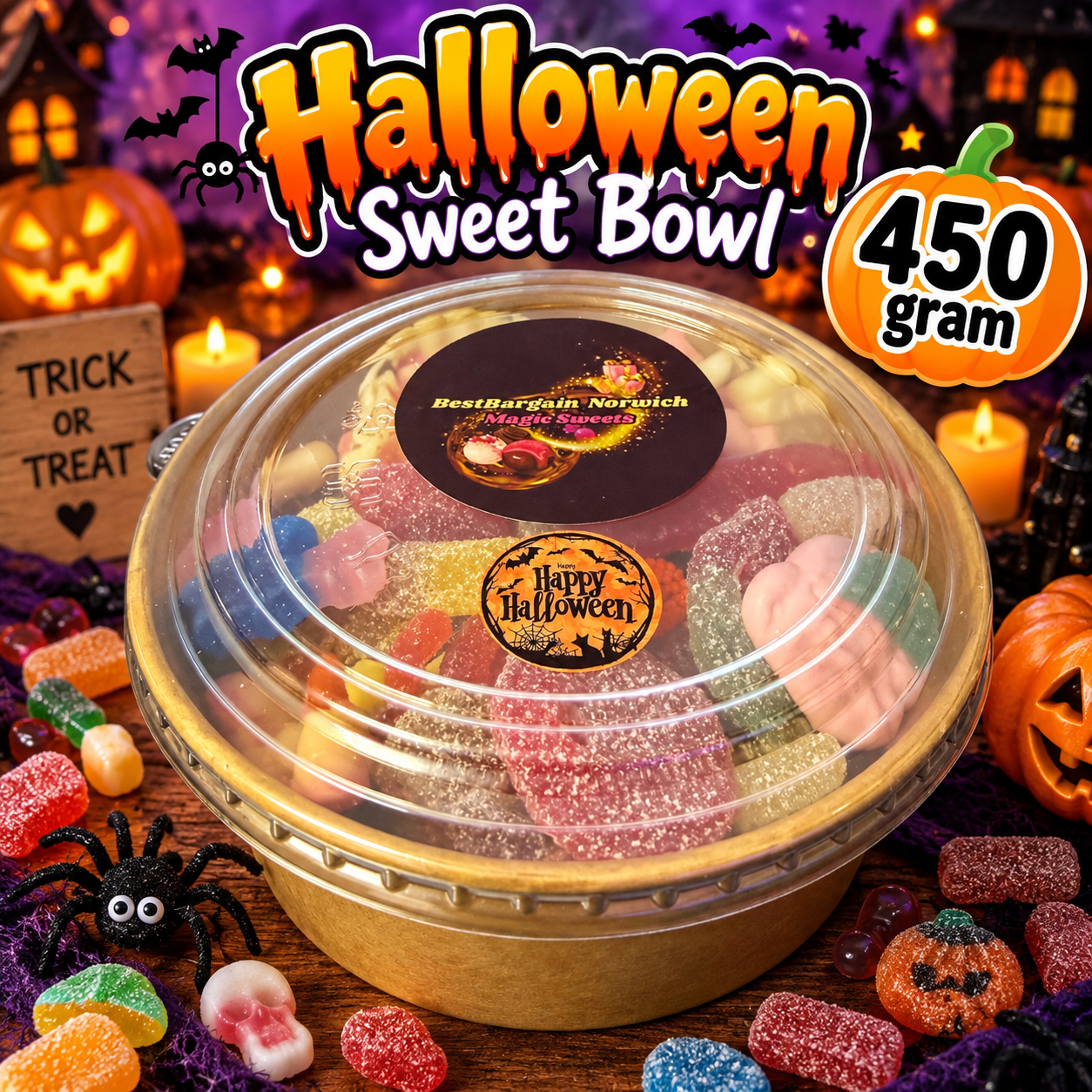 Halloween Sweet Bowl - Assorted Pick N Mix
