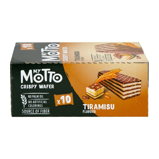 10x30g Case of My Motto Tiramisu Crispy Wafer - Best Before 02/02/2025 - BestBargain Norwich