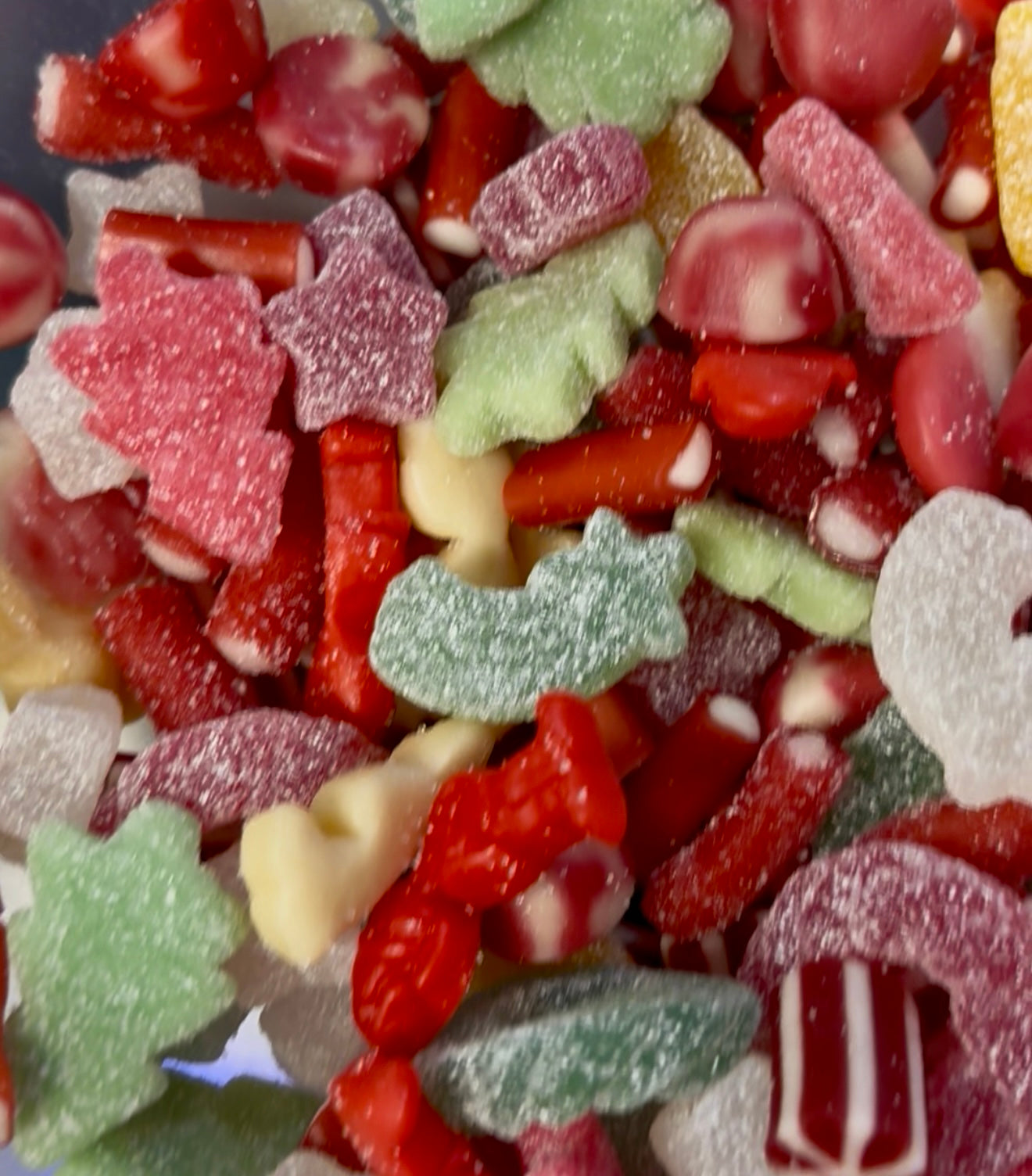 Christmas Sweet Mix Candy Gift Jars / Festive Pick N Mix With Milkybar Reindeer / Medium Jar