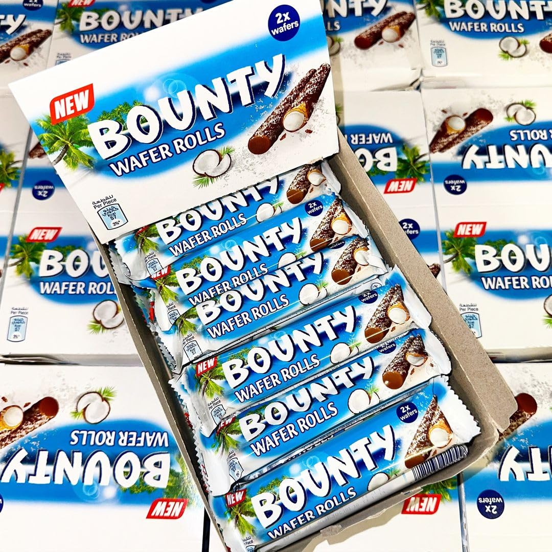 12x22.5g Case of Bounty Wafer Rolls - Best Before 01/04/2025 - BestBargain Norwich