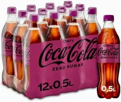 12x500ml Case of Coca Cola Cherry Zero Sugar - Best Before 31/08/2024 - BestBargain Norwich