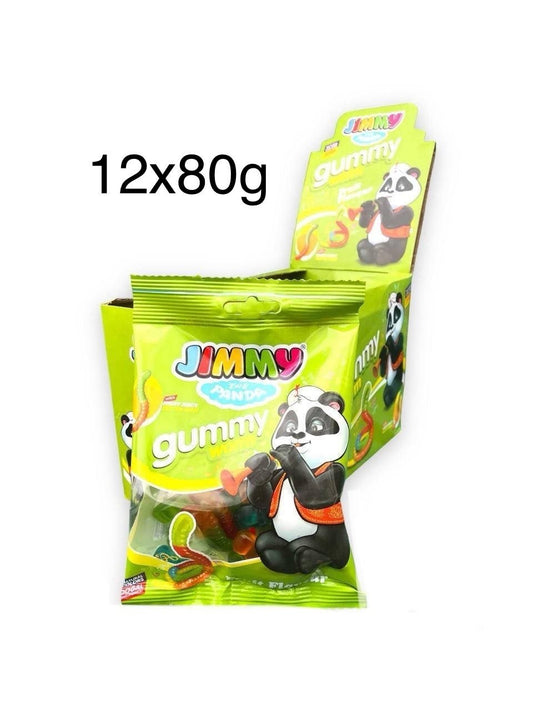 12x80g Case of Jimmy Gummy Worm - Best Before 09/06/2024 - BestBargain Norwich