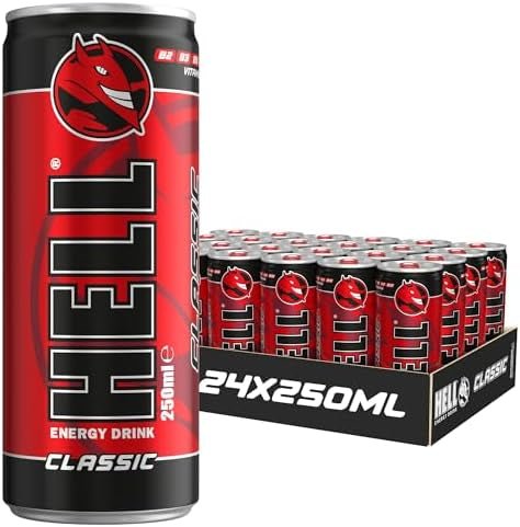 24x250ml Case of Hell Classic Energy Drink - Best Before 20/06/2026 - BestBargain Norwich