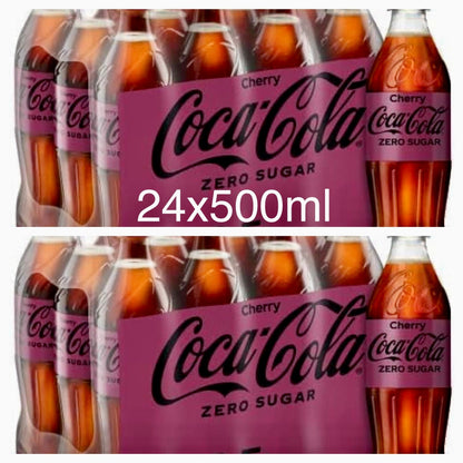 24x500ml Case of Coca Cola Cherry Zero Sugar - Best Before 31/08/2024 - BestBargain Norwich