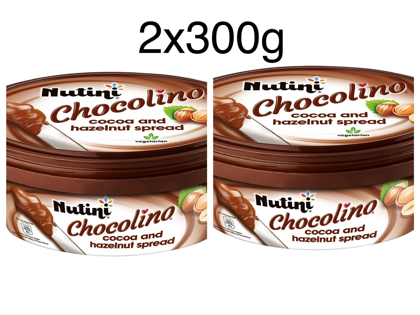 2x300g Nutini Cocoa & Hazelnut Spread - Best Before 24/05/2025 - BestBargain Norwich