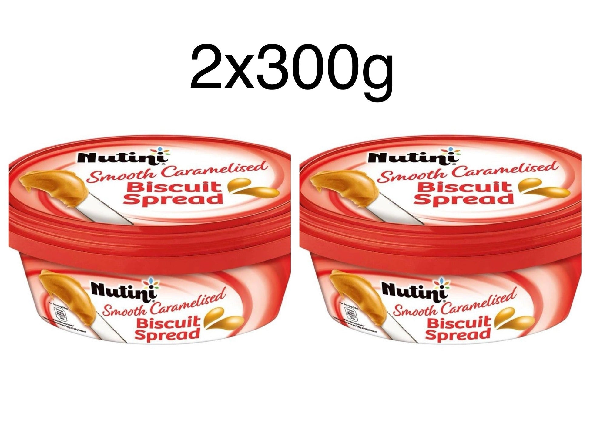 2x300g Nutini Smooth Caramelised Biscuit Spread - Best Before 30/08/2025 - BestBargain Norwich