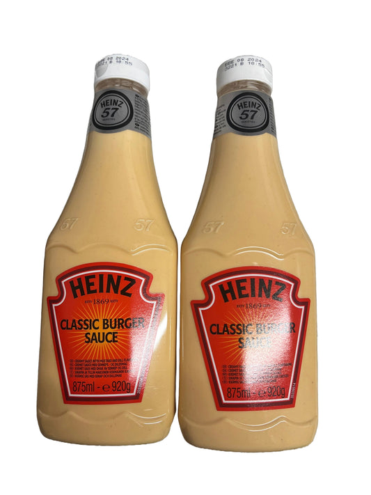 2x875ml Heinz Classic Burger Sauce - Best Before 08/2024 - BestBargain Norwich