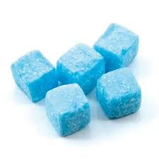 Sour Blue Raspberry Cubes 100g / hard boiled / - BestBargain Norwich
