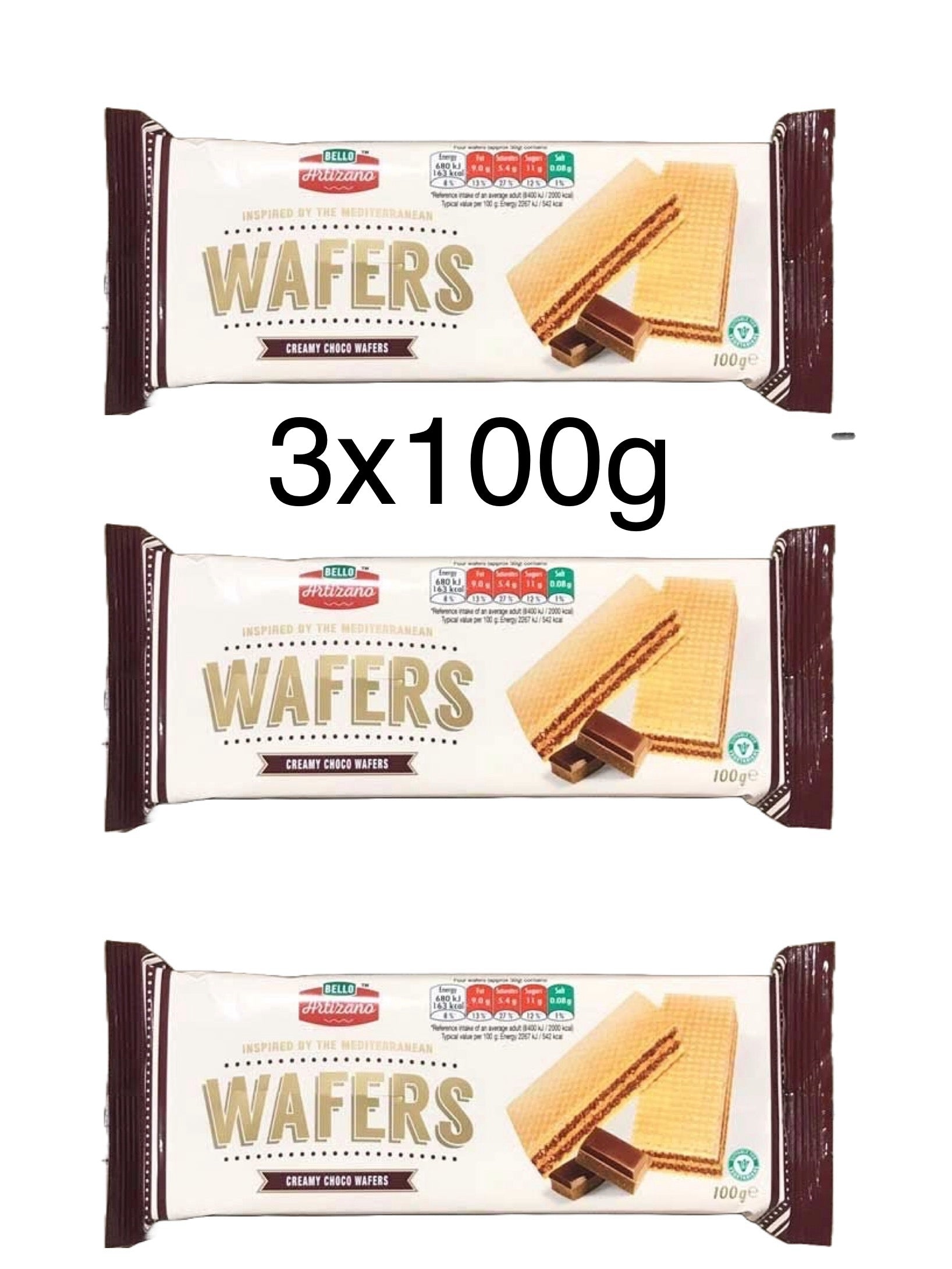 3x100g Bello Creamy Choco Wafers - Best Before 14/06/2024 - BestBargain Norwich