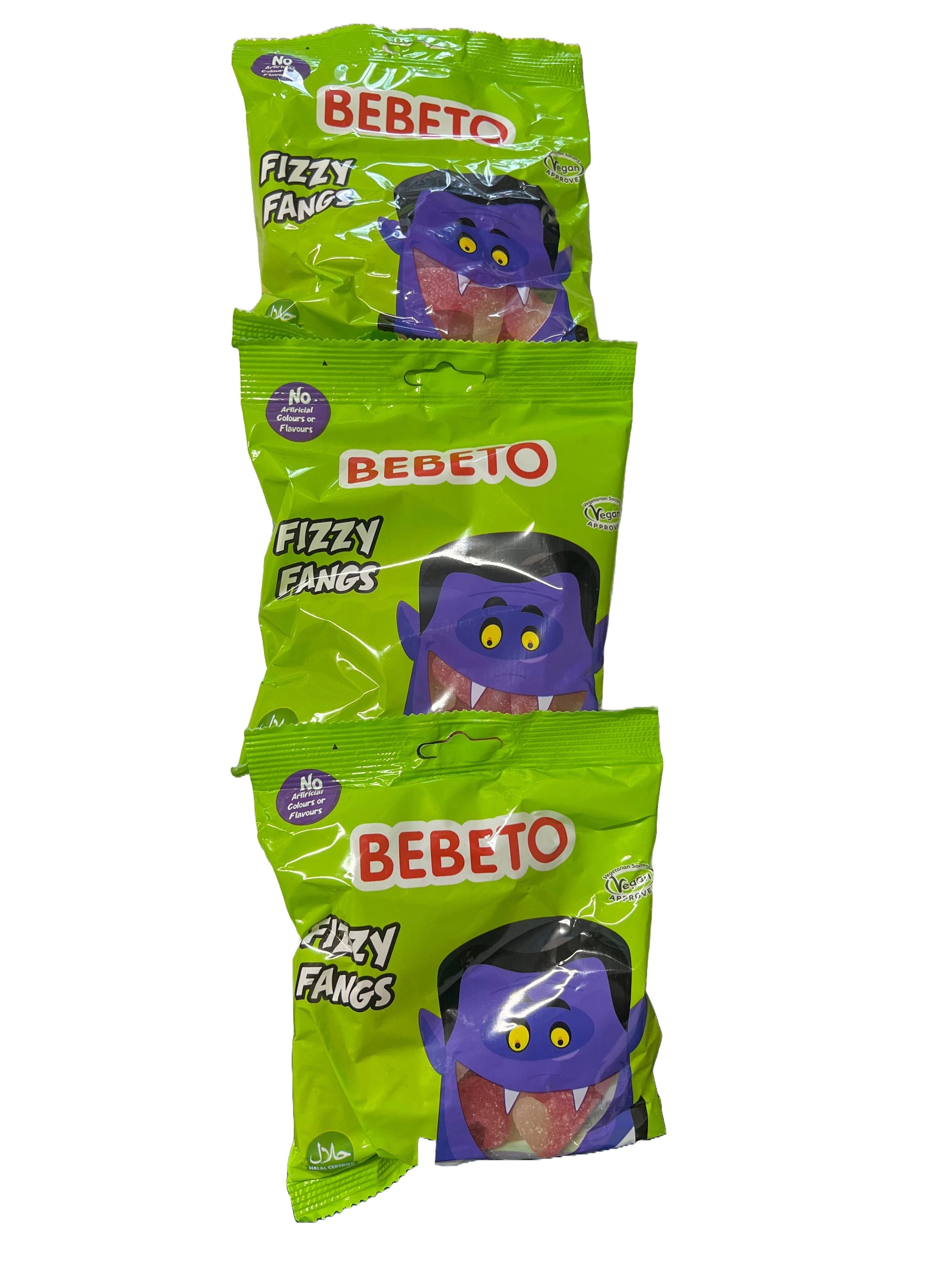 3x150g Bebeto Fizzy Fangs - Best Before 28/12/2023 - BestBargain Norwich