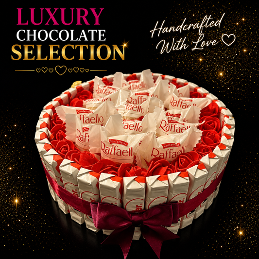 Luxury Handmade Raffello & Kinder Chocolate Gift Selection / Circle /