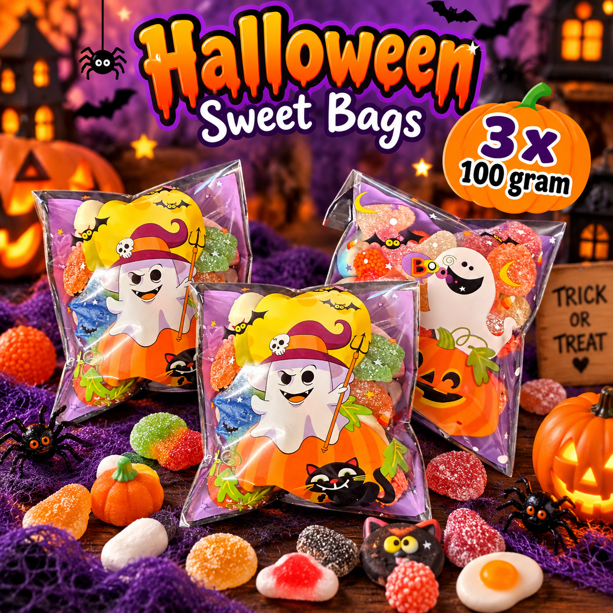 Halloween Sweet Bags (3x100g)