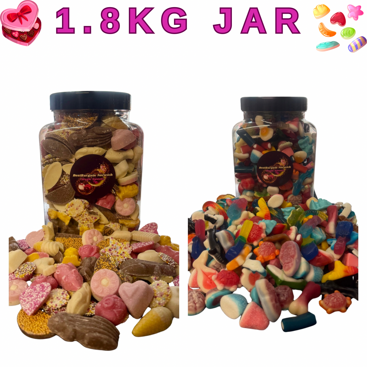 1.8KG Pick N Mix Jar / Pre Mix / - BestBargain Norwich