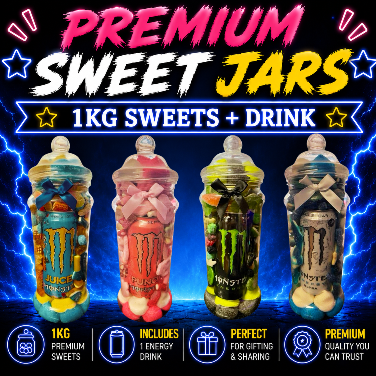 Sweet Jars With Drink
