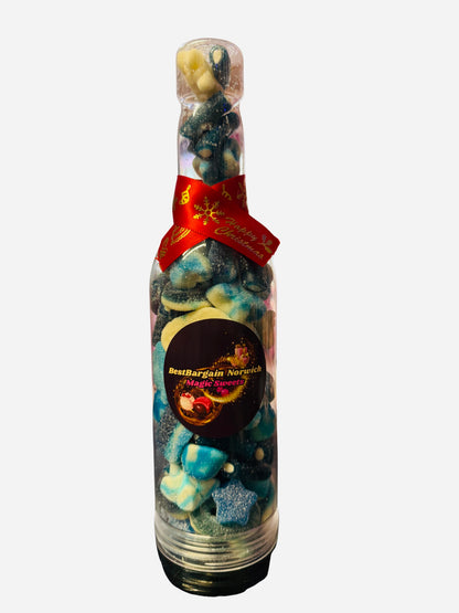 Christmas Sweet Mix Candy Gift Bottles / Festive Pick N Mix / Medium Bottle
