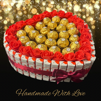 Luxury Handmade Ferrero & Kinder Chocolate Heart Gift Selection