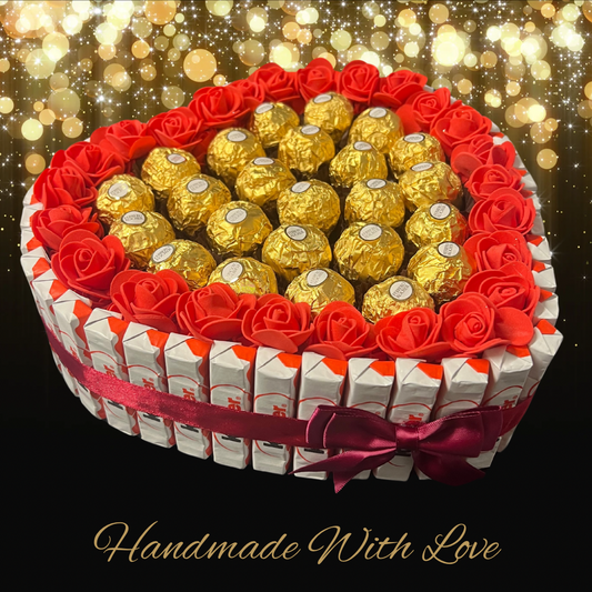 Luxury Handmade Ferrero & Kinder Chocolate Heart Gift Selection