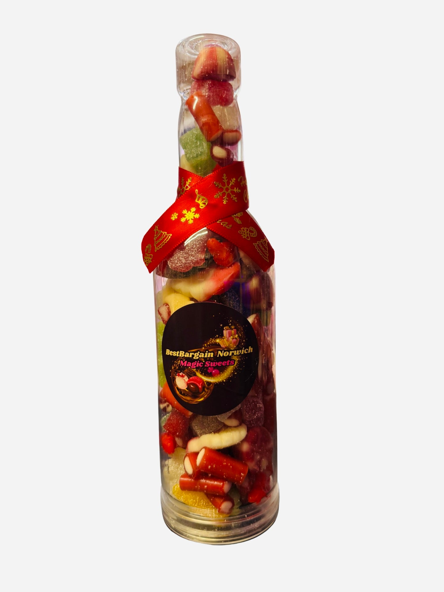 Christmas Sweet Mix Candy Gift Bottles / Festive Pick N Mix / Medium Bottle