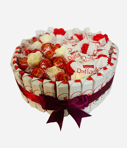 Luxury Handmade Chocolate Gift Selection with Lindor/Raffaello/Kinder 20cm