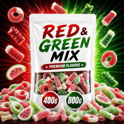 Red & Green Sweet Bag - Assorted Pick N Mix