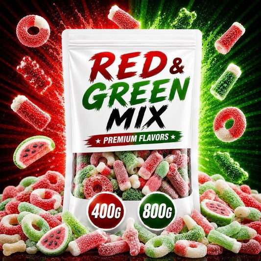 Red & Green Sweet Bag - Assorted Pick N Mix