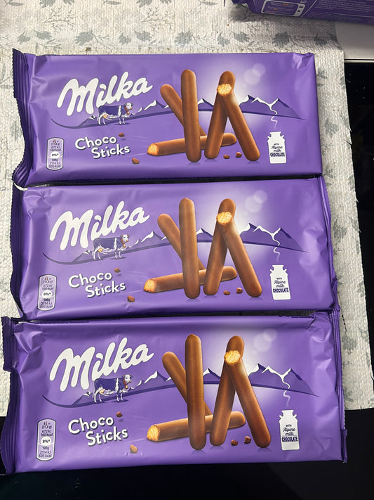 3x112g Milka Choco Sticks - Best Before 29/01/2024