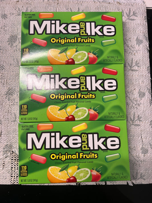 3x141g Mike and Ike Original Fruits - Best Before 04/2024