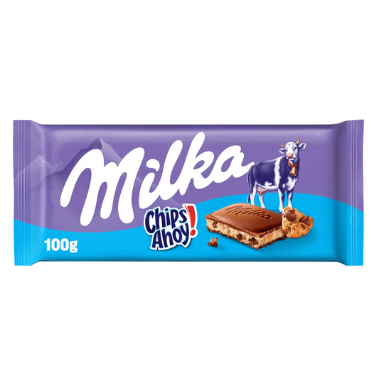 Milka Chip Ahoy Chocolate Bar - Best Before 03.10.2024 (100g) - BestBargain Norwich