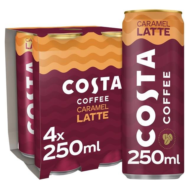 /BBE - 03.2024/ Costa Caramel Latte 4x250ml - BestBargain Norwich