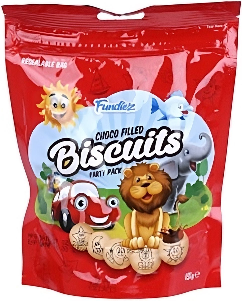 Fundiez Choco Filled Biscuits - Best Before 16/08/2024 (131g) - BestBargain Norwich