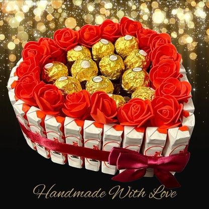 Luxury Handmade Ferrero & Kinder Chocolate Heart Gift Selection