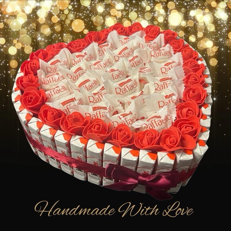 Luxury Handmade Ferrero & Kinder Chocolate Heart Gift Selection