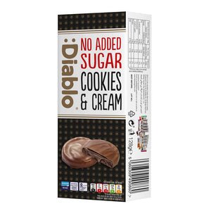 /BBE - 11.05.2024/ Diablo No Added Sugar Cookies&Cream 128g - BestBargain Norwich