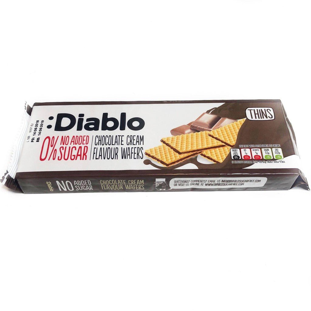 Diablo No Added Sugar Chocolate Cream Wafers - Best Before 26/05/2024 (150g) - BestBargain Norwich