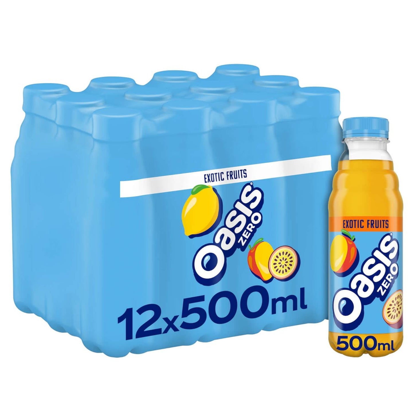 12x500ml Case of Oasis Exotic Fruit Zero - Best Before 30/11/2024 - BestBargain Norwich