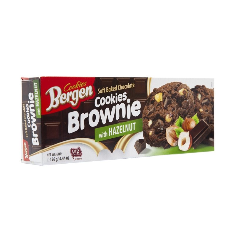 Bergen Brownie Hazelnut Cookies - Best Before 13/10/2023 - BestBargain Norwich